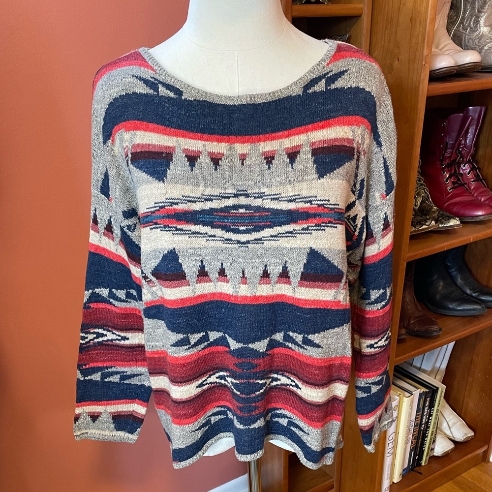 Ralph Lauren Southwest Print Light Sweater